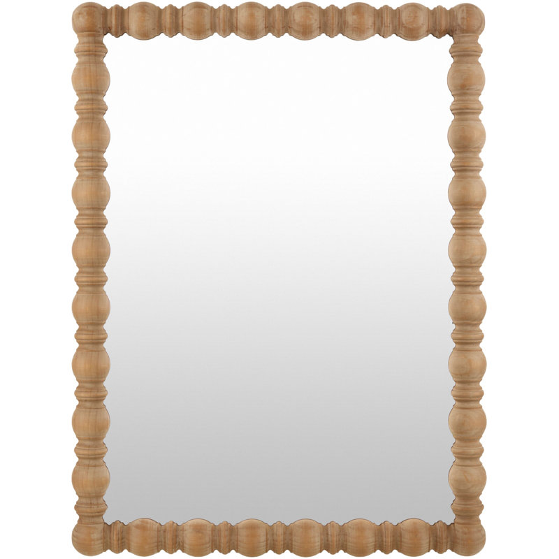 Miroir Castellanos, 40 po x 30 po, Bois naturel