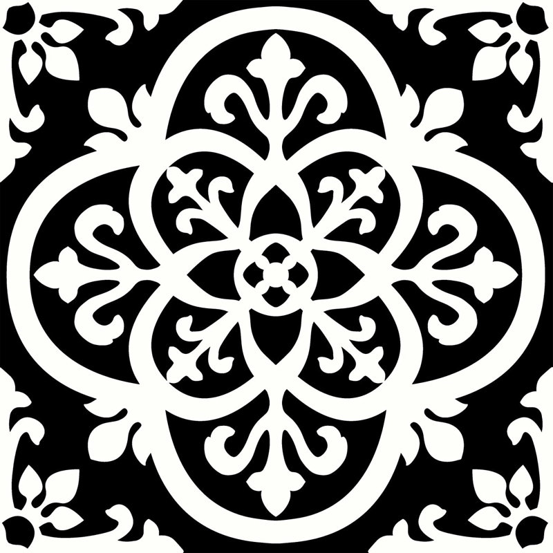 Budd 30.48 x 30.48 cm PVC Tile, Black