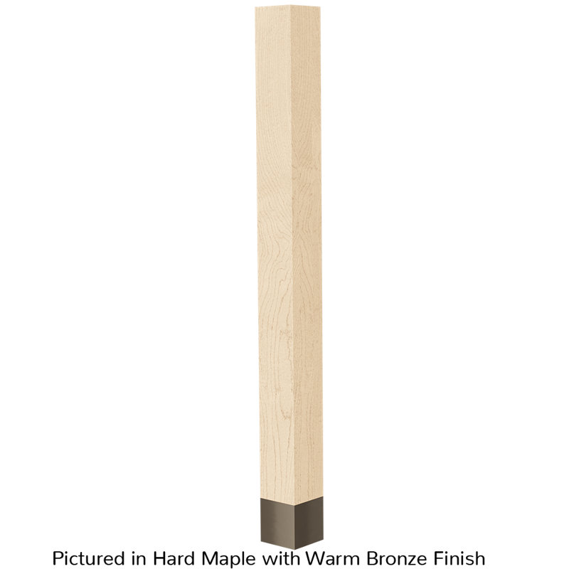 Hakan Table Leg, 35.25" H x 3" W x 3" D, Warm Bronze