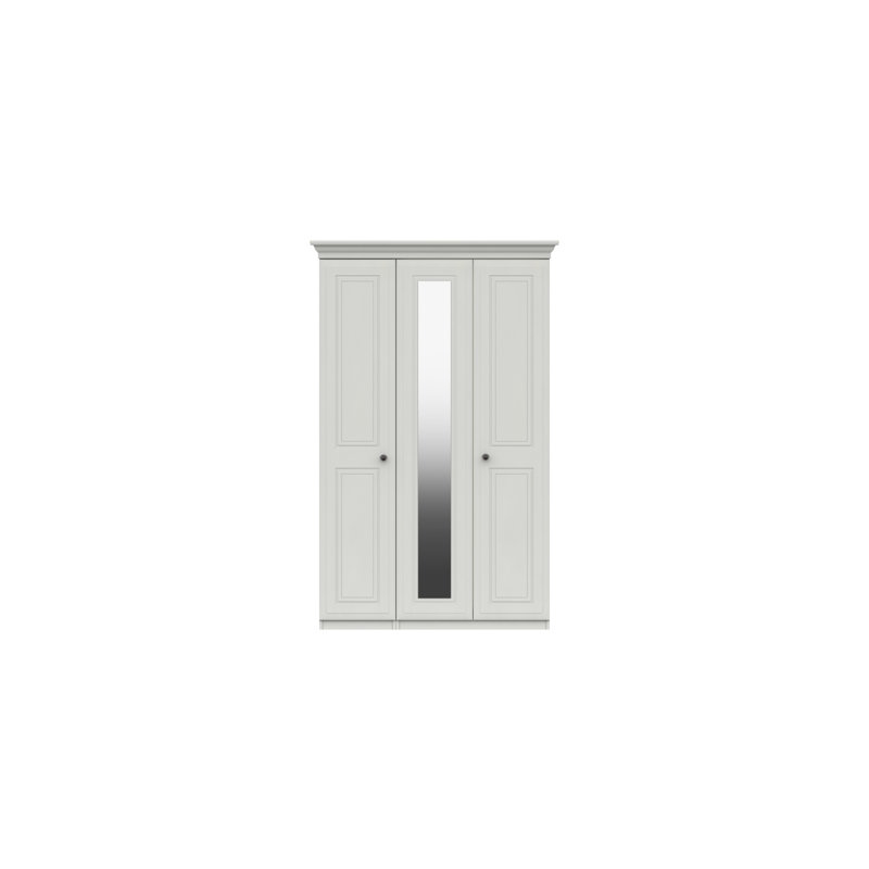 Warminster 3 Door Manufactured Wood Wardrobe, White