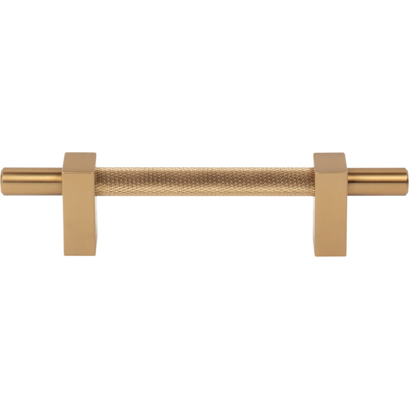 Larkin 3 Knurled Center Bar Pull, Satin Bronze, 12"