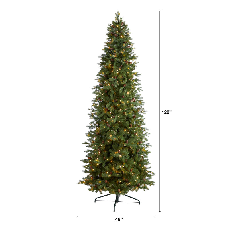 Lighted Artificial Fir Christmas Tree, 10' 