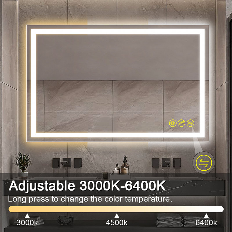 Miroir mural Helga, H 55 po x l 36 po x P 1,2 po