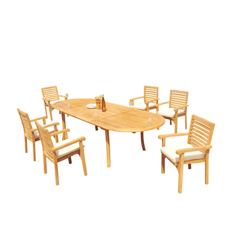 Ensemble repas 6 personnes Cimah, 125 po x 43 po x 31,5 po