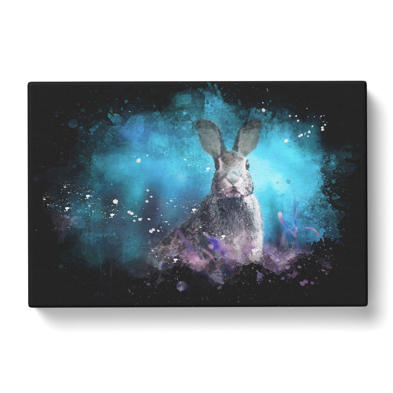 Curious Hare - Wrapped Canvas Print, 50cm H x 76cm W x 3cm D