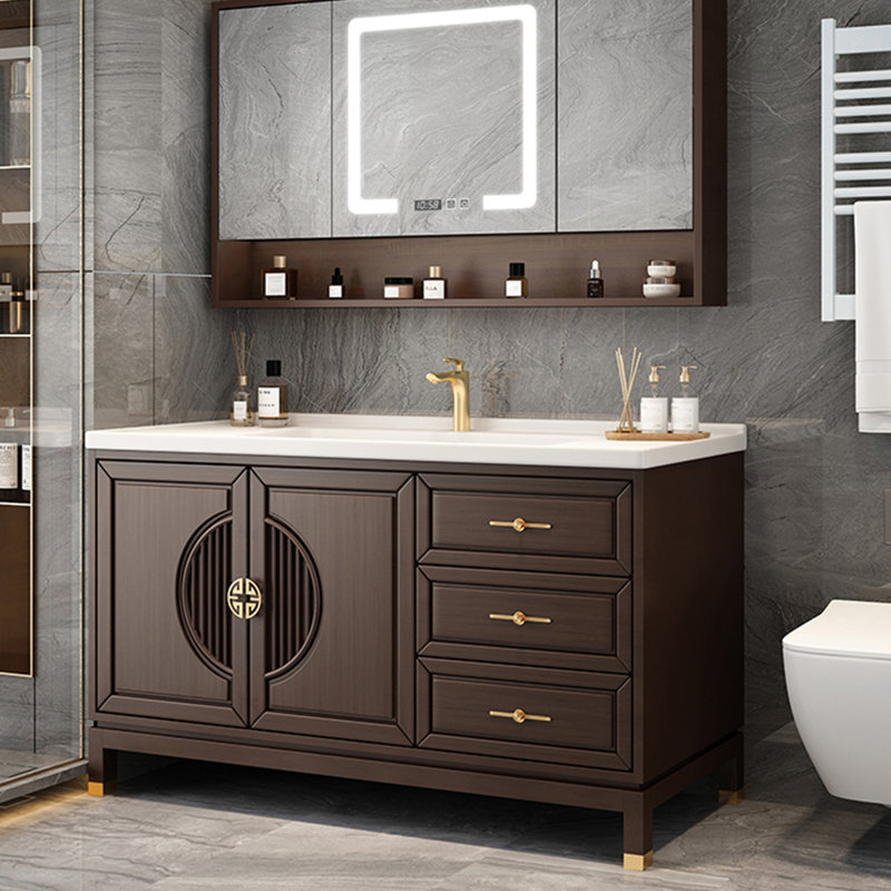 Armoire de salle de bain rétro et simple