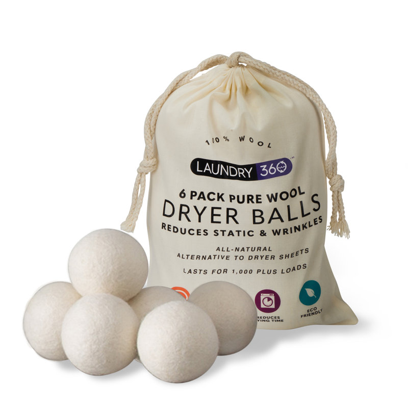 Paquet de 6 accessoires d'installation de boules de sécheuse en laine