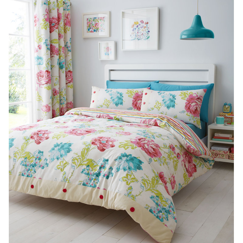 Stab Stitch Floral Single Panel