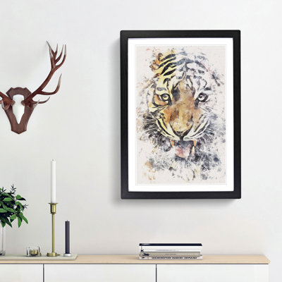 Prowling Tiger - Picture Frame Painting Print