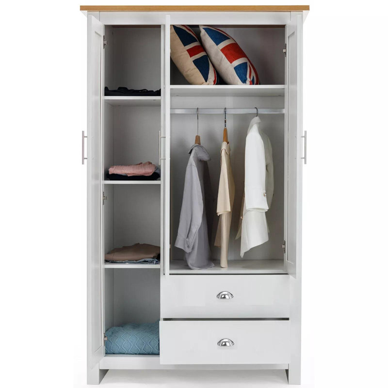 3 Door Manufactured Wood Wardrobe