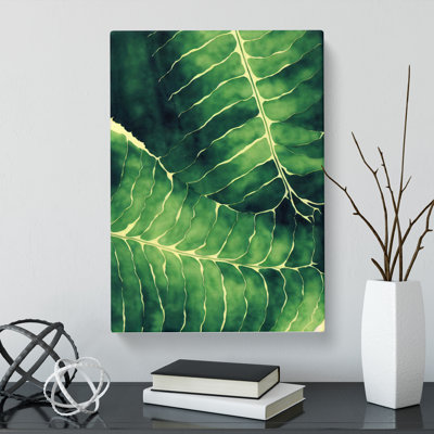Locksly Fern Leaf In Watercolour Vol.2 - Wrapped Canvas