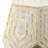 Hexagonal Capiz Shell Stool Cream & Yellow