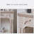 Beige Solid Wood Freestanding Fireplace