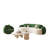 Simple curve two-colour sofa tea table combination
