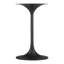 Table d'appoint ronde Lippa de 20 po en bois noir et blanc
