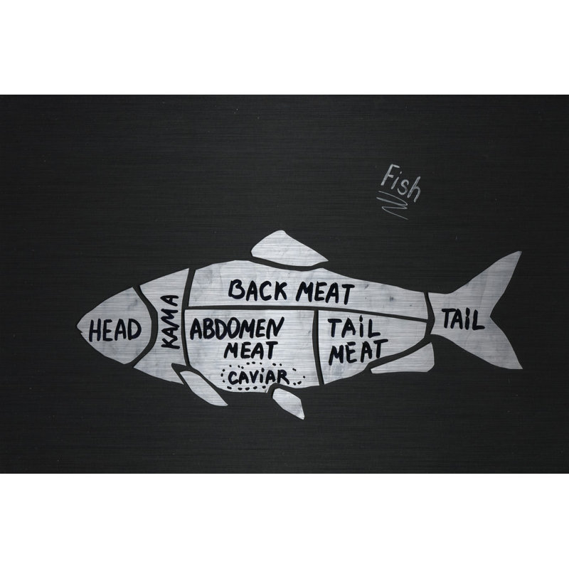 « fishing formation », reproduction d’art sur métal, H 12 po x l 18 po x P 1,5 po