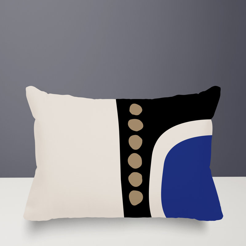 Coussin lombaire réversible intérieur / extérieur Sofi Minimalist, H 18 po x l 25 po, Marine