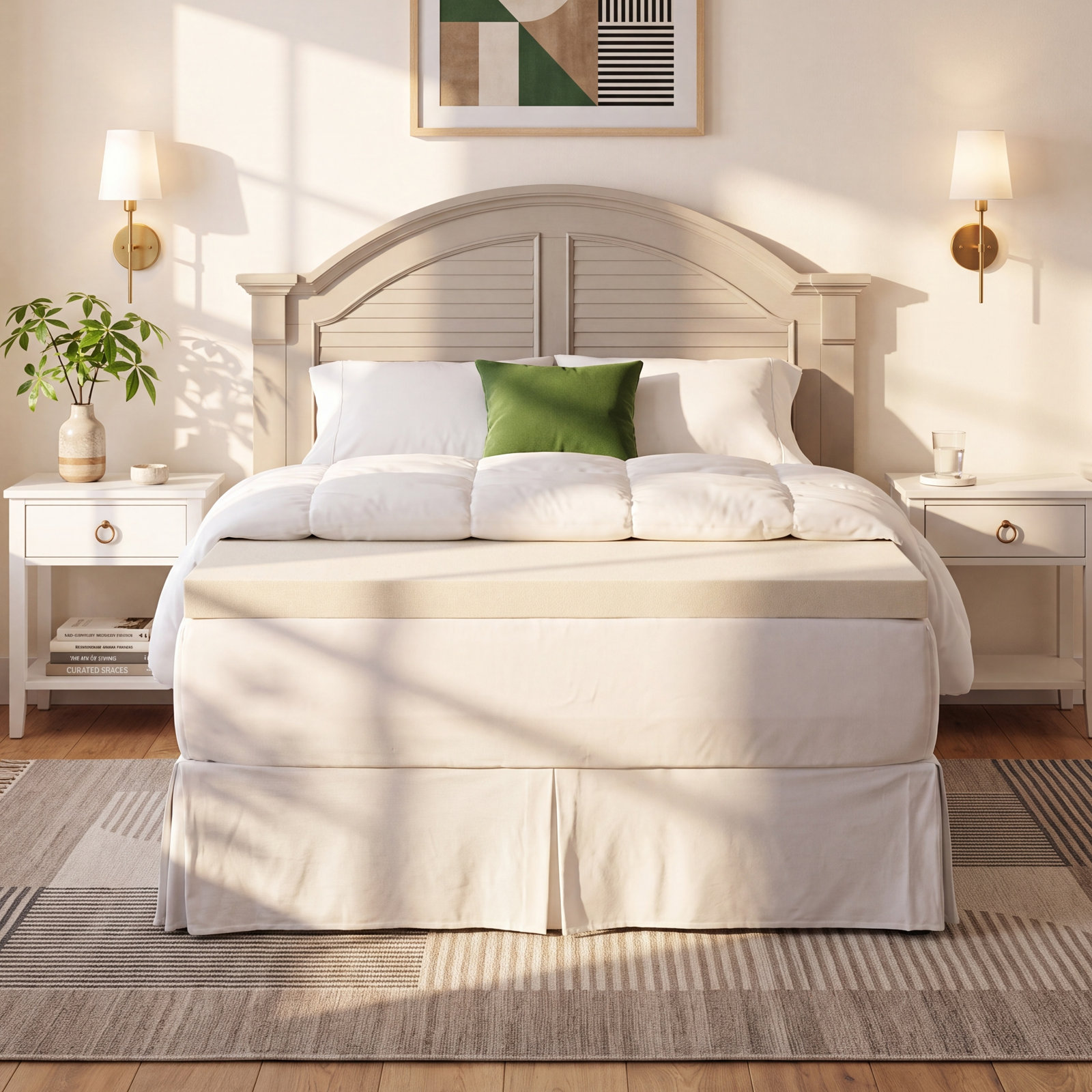 Inez Memory Foam Mattress Topper, 2.5", RV Short Queen