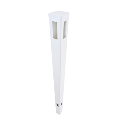 Corner Post For White Vinyl Routed Fence Caps Included   Set Of 2