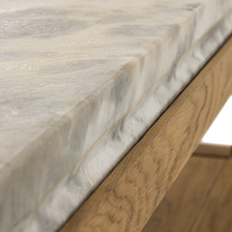 Roberta Coffee Table-Sandblasted White Marble