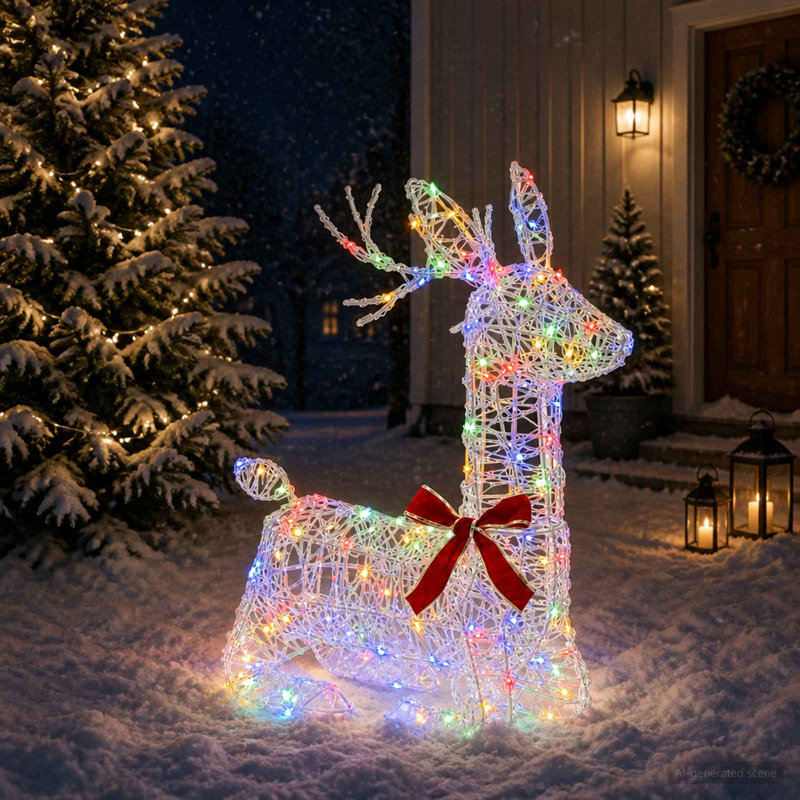 Lighted Reindeer, Multicolour