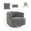 Fauteuil d'appoint pivotant de 32,3 po Darna-1505786935