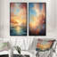 «Ocean Sunset Celestial Symphony», 2 pièces-861526414-861526413