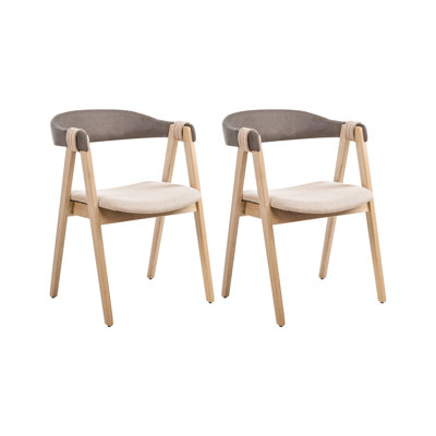 45cm H Fabric Upholstered Upholstered Back Accent in Brown