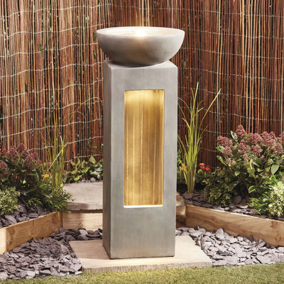 Tindell Outdoor Fountain with Lights