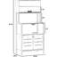 Étagère de cuisine avec prise électrique, armoire à café avec tablettes de rangement et support à micro-ondes, structure en acier robuste