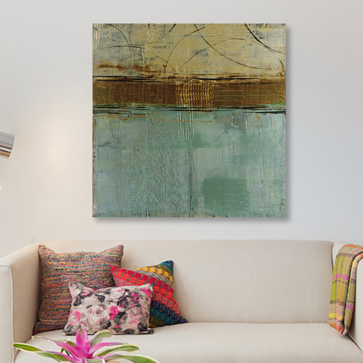 « cool blue canyon », impression sur toile, H 12 po x l 12 po x P 0,75 po, Pas de tapis, Toile tendue