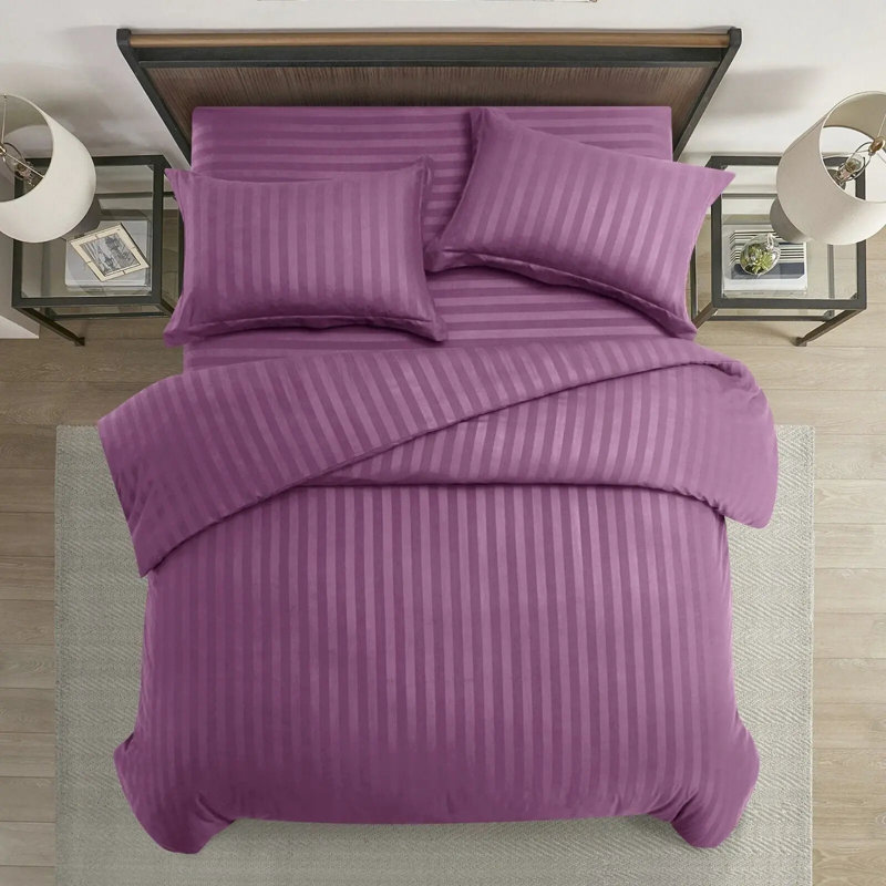 Bedding, Kingsize Duvet Cover + 2 Standard Pillowcases, Aubergine