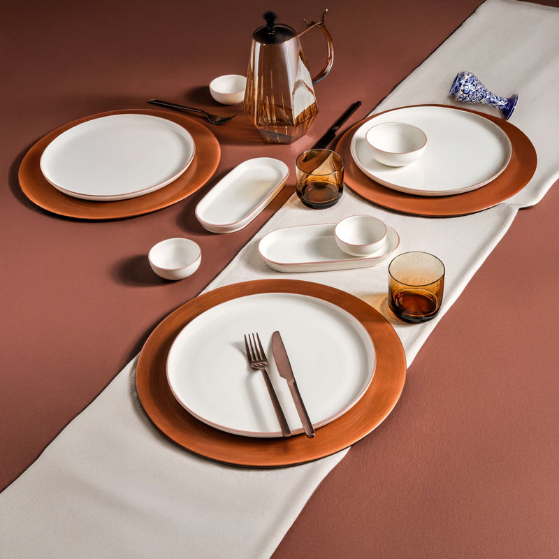 14 Pieces 100% Porcelain Breakfast Set