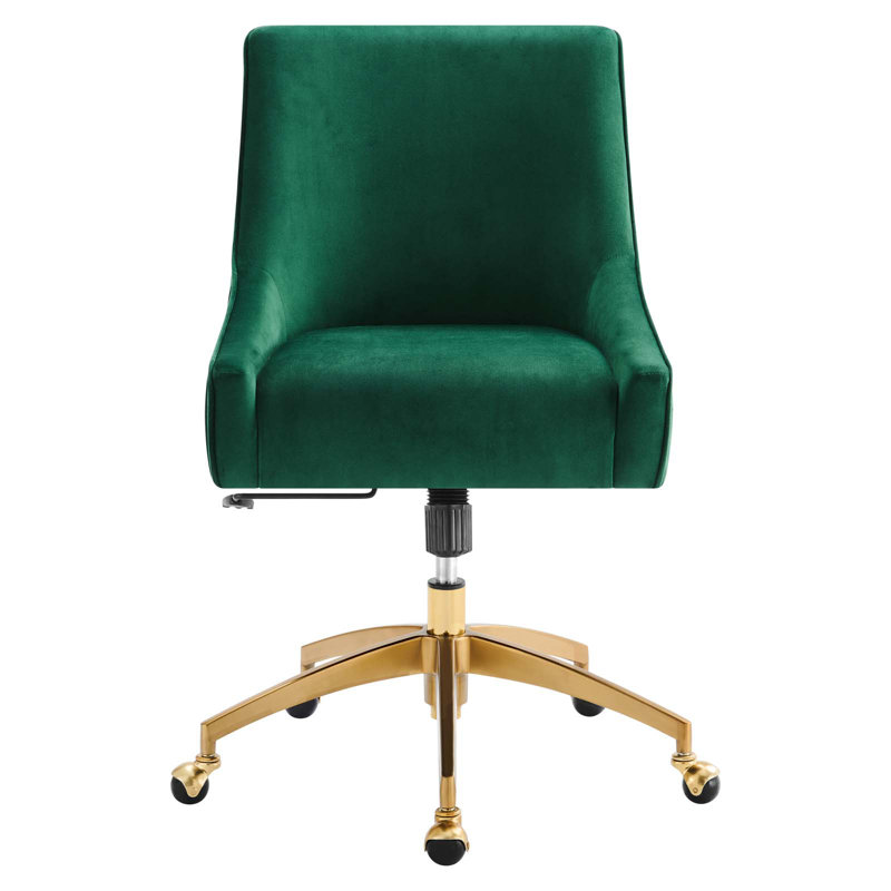 Modway Discern Performance Velvet Office Chair, Green