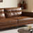86.61" Luxury Oil-waxed Leather Sofa, High-end Vintage Sofa, Sturdy Frame, Comfortable Seating