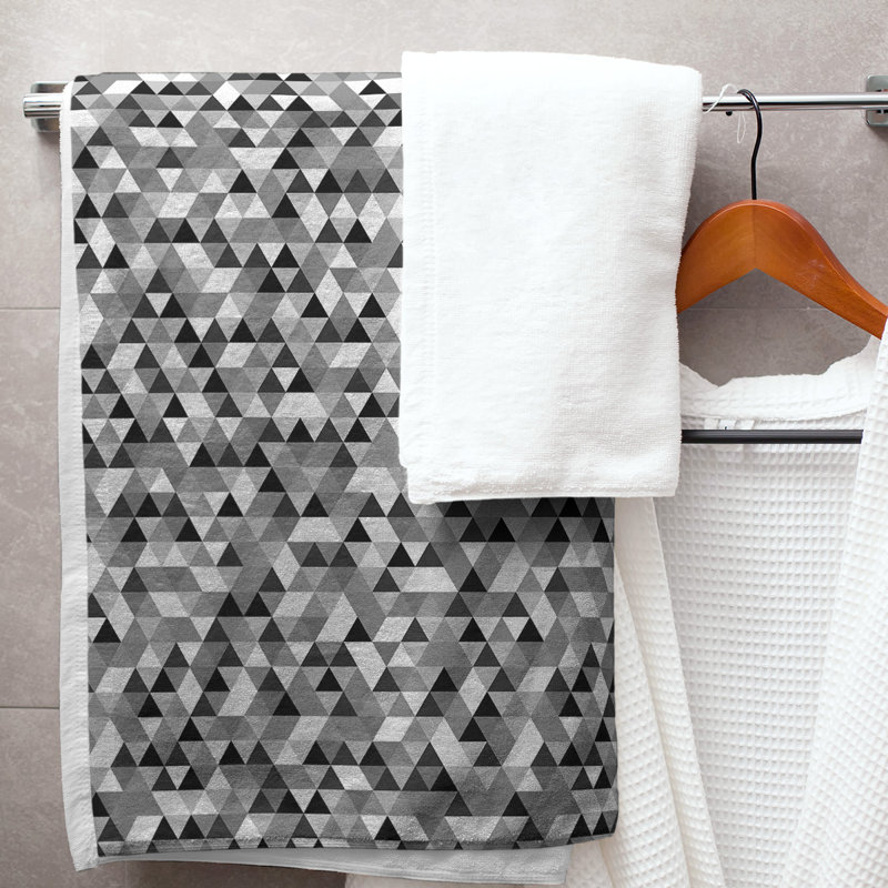 Katelyn Elizabeth Cotton Blend Bath Towel, Black