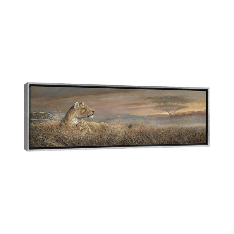 «Forever Safe» par Ruane Manning - reproduction d'art panoramique, H 20 po x l 60 po x P 1,5 po, Toile avec cadre argenté