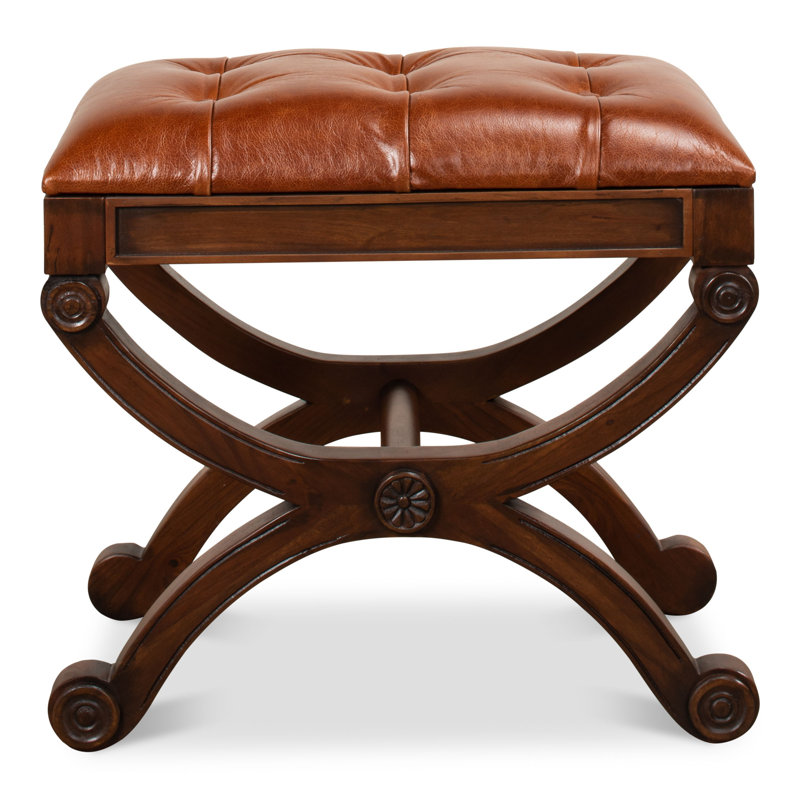 Empire Leather Accent Stool