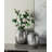 13” Decorative Aluminum Vase with Brushed Silver Finish, Contemporary Home Accent for Mantel, Tabletop, Dresser, or Centerpiece  -1348732028