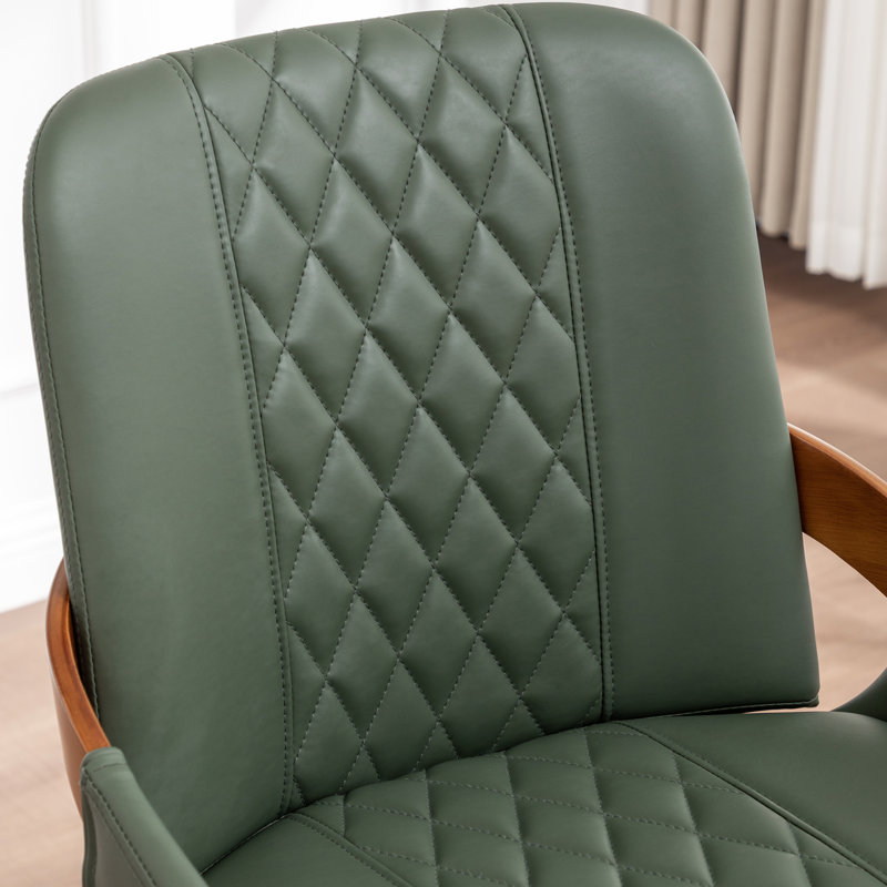 Swivel Upholstered Counter Stool, Counter Stool (67cm Seat Height), Green