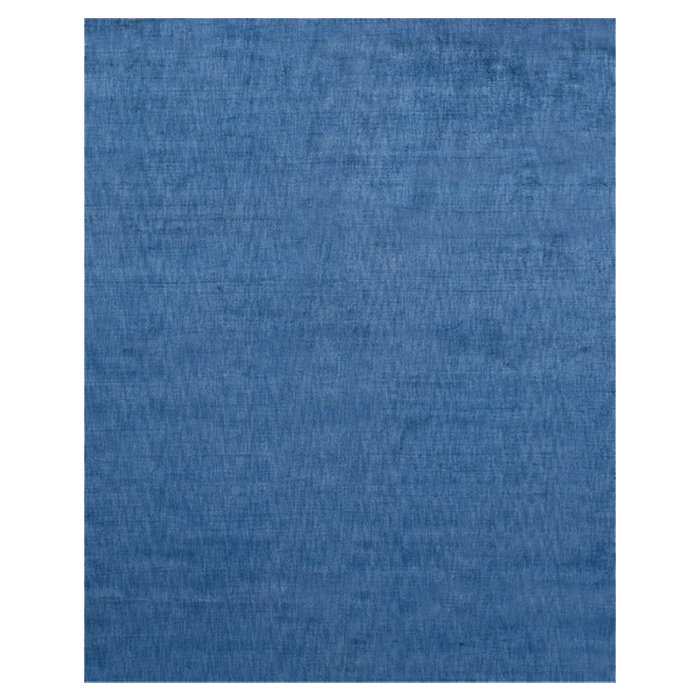 Tapis bleu touffeté à la main Areli, Rectangle 5 pi 6 po x 8 pi 6 po
