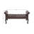Wood Tufted Brown Bench with Wood Legs
