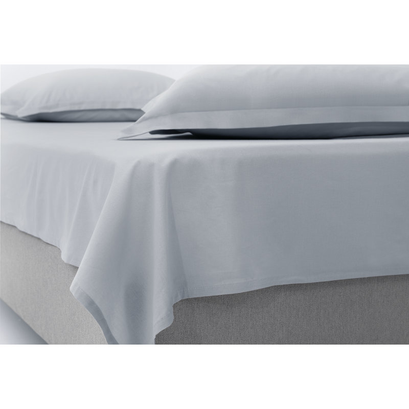Penny Flat Sheet, King Flat Sheet, Gray