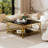 Square Glass Coffee Table with Lower Shelf-1374174277-1374174272