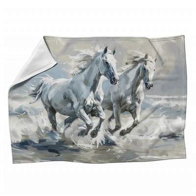 Galloping Machine Printed Throw Blanket