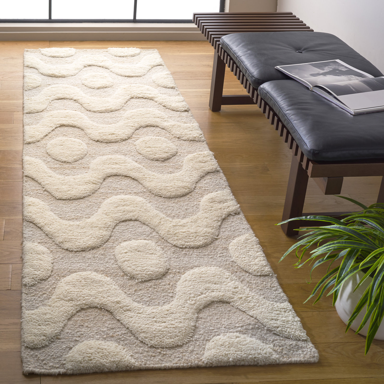 Mullen Hand-Woven Geometric Rug, Runner 2'3" x 8'