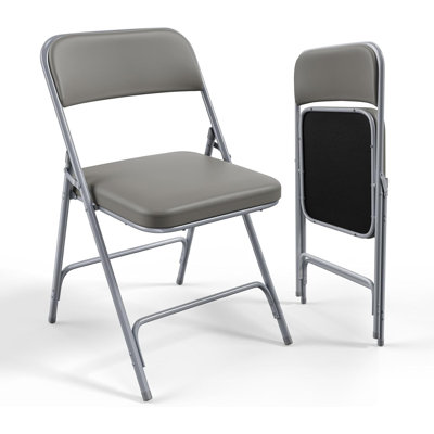 2 pièces de chaises pliantes rembourrées en polyuréthane épais entièrement assemblées, 17,7 po x 19,7 po x 30,7 po