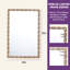 Miroir mural rectangulaire en bois massif 36 "x 24" avec cadre sculpté perlé-129157079-129157080-131363540