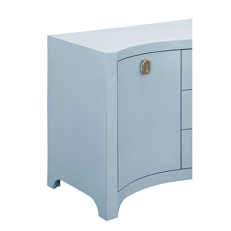 72 in. W Sideboard, Textured Light Blue