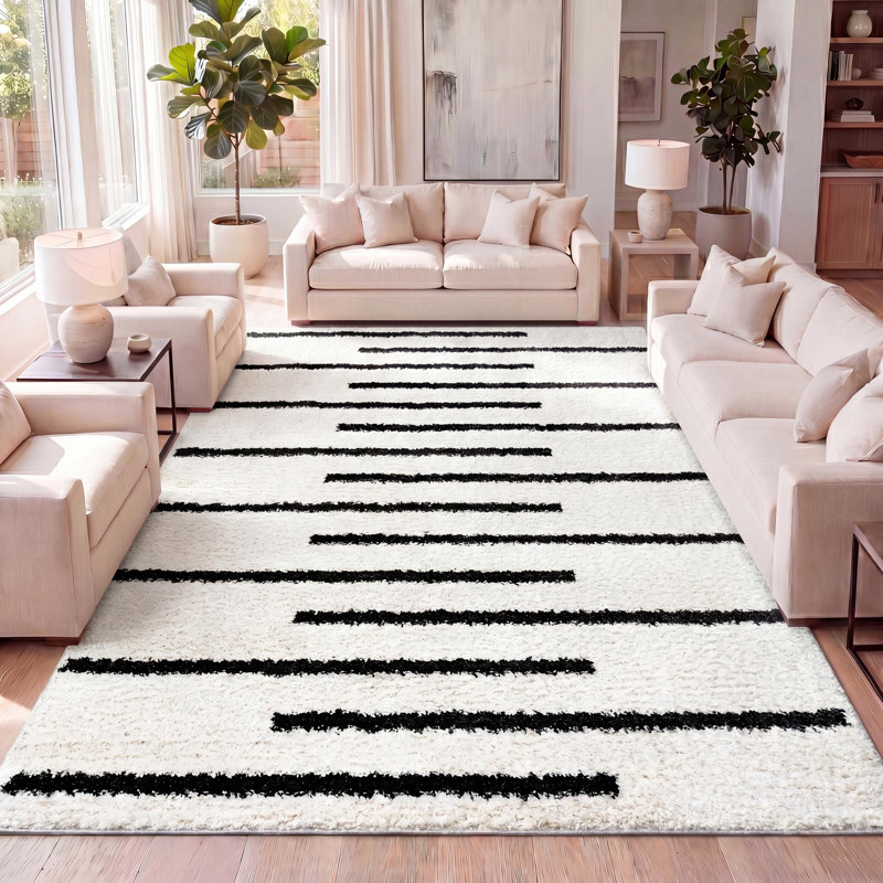 Tapis blanc / gris Colline, Rectangle 4pi x 6 pi